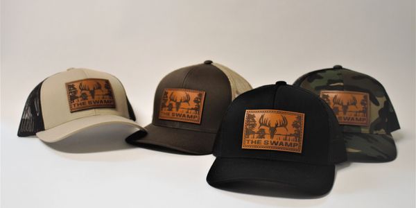 The Swamp Whitetails Leather Patch Hats