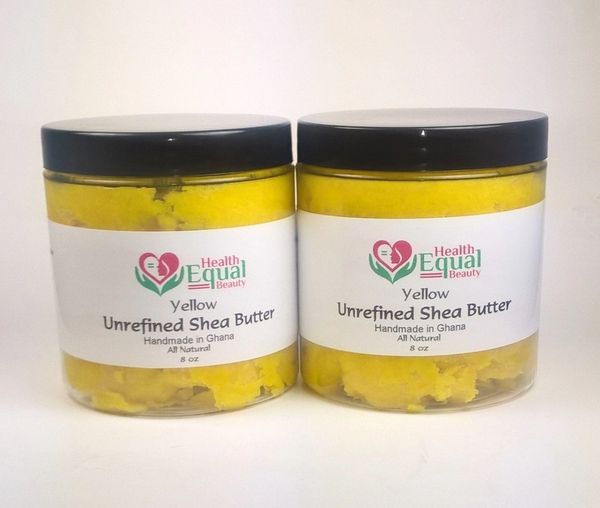 2 for $17.00 Yellow Unrefined Shea Butter 8 oz jar