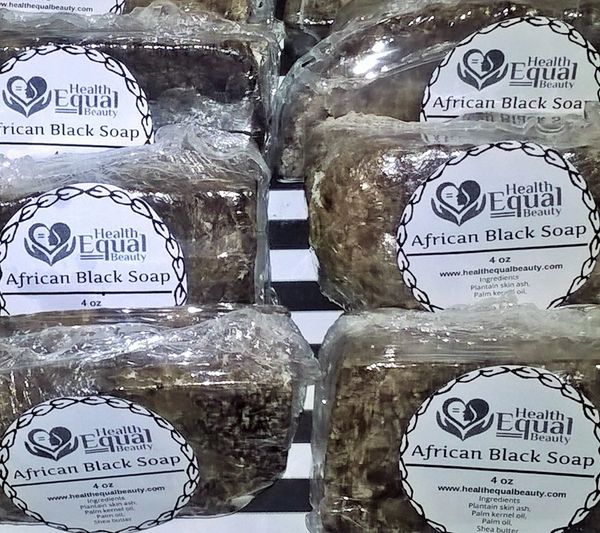 Pure African Black Soap 6 bar Value pack