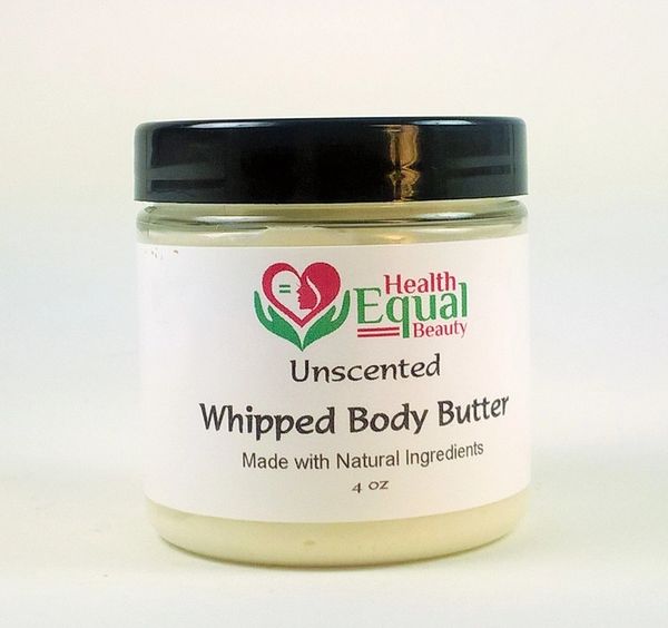 Unscented whipped body butter 4 oz