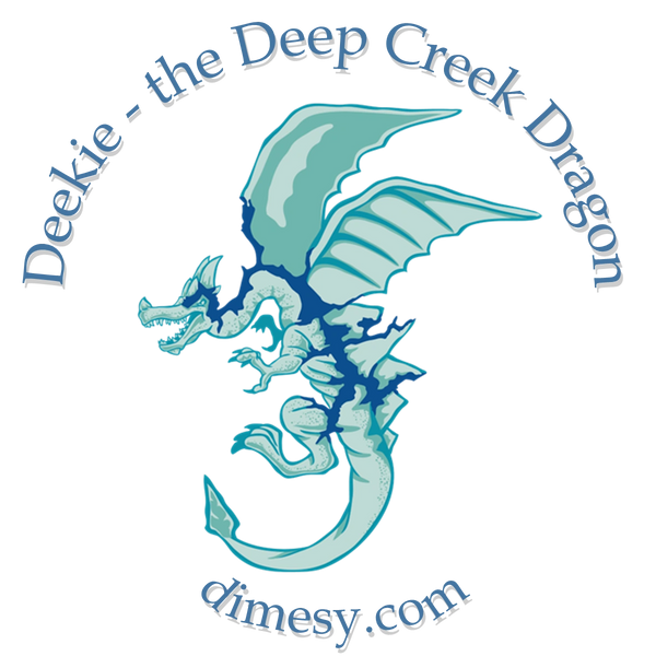 Deekie - the Deep Creek Dragon 2" sticker