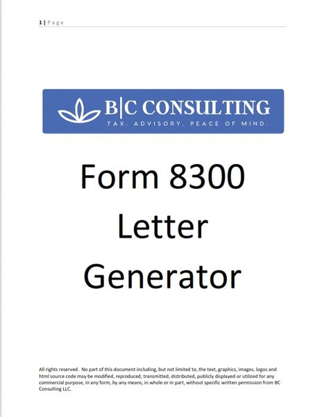  Download 28 Sample Letter For Form 8300