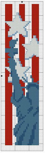 Liberty Cross Stitch Bookmark