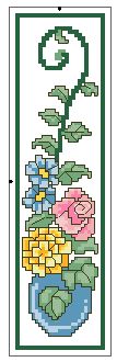 Rose 1 Counted Cross Stitch Bookmark