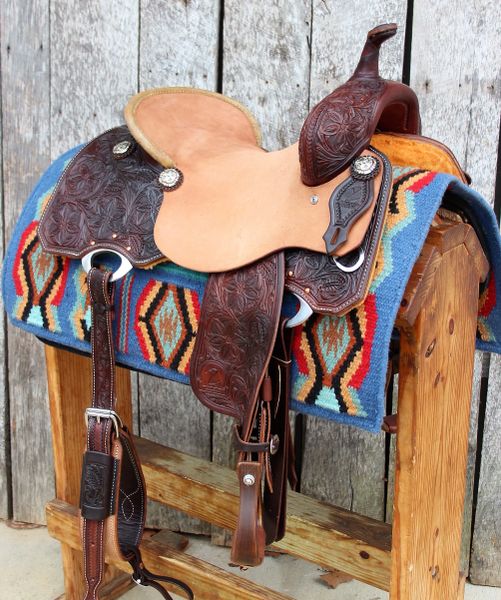 Custom Aztec Tooled Barrel Saddle – WhinneyWear