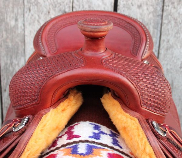 16 3/4" DC Cow Horse Gear custom versatility saddle with basket w DC