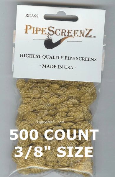 500+ Count 3/8" (0.375") Brass Pipe Screens Made in the USA!