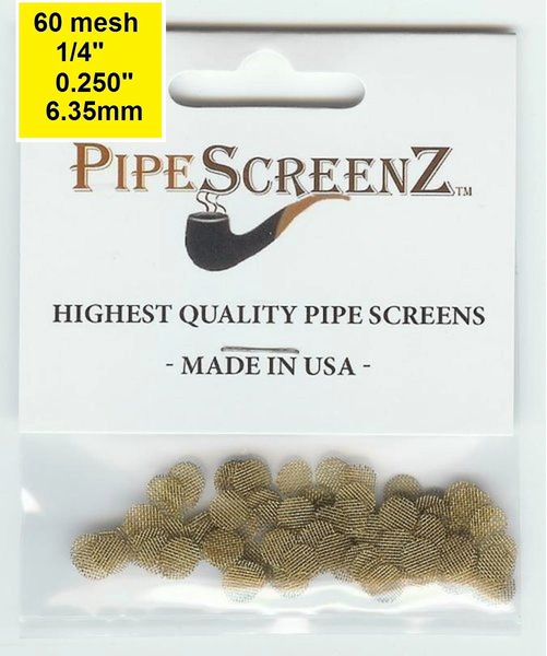 100+ Count 1/4" (0.250") Brass Pipe Screens Made in the USA!