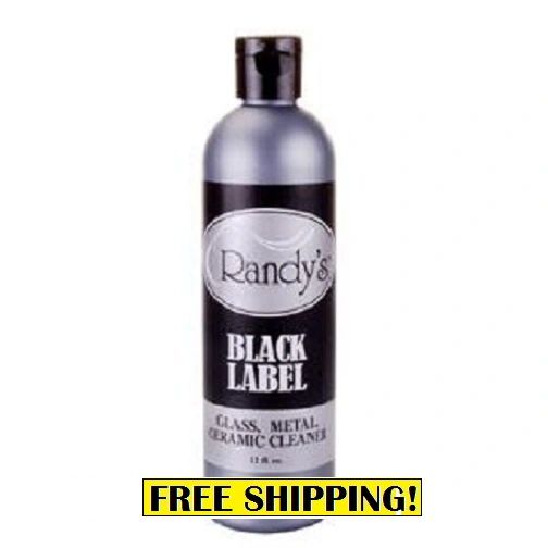 One Bottle of 12 OZ Size - Randy's Black Label Glass Metal Ceramic Pipe Cleaner