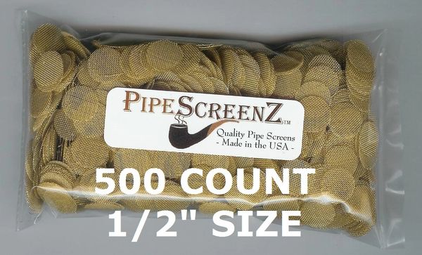 500+ Count 1/2" (0.500") Brass Pipe Screens Made in the USA!