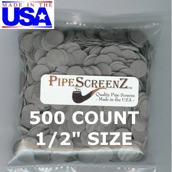 500+ Count 1/2" (0.500") Stainless Steel Pipe Screens Made in the USA!