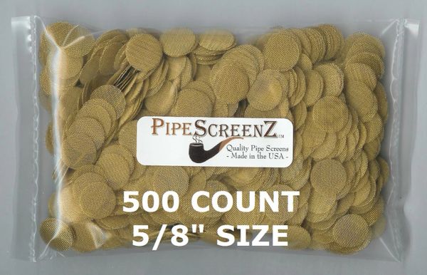 500+ Count 5/8" (0.625") Brass Pipe Screens Made in the USA!