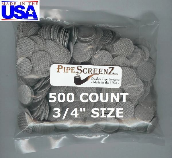 100+ Count 1/2" PipescreenZ™  STAINLESS STEEL PIPE SCREENS Made in USA! .500"