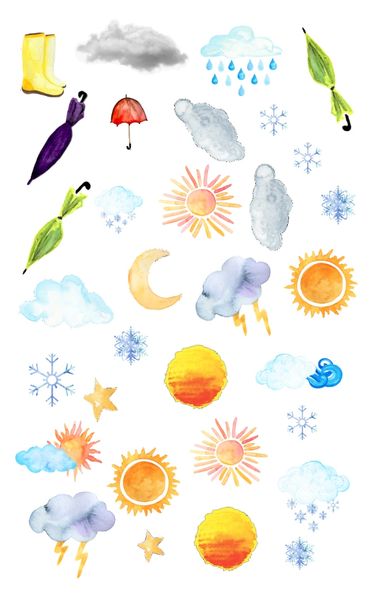 weather stickers journalcreations