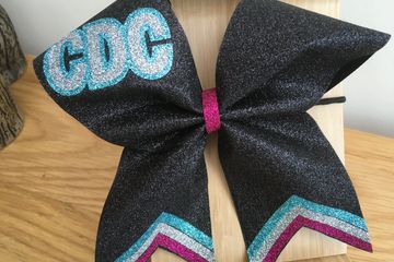 Cheerleading Training Glitter Bow Team Colours 