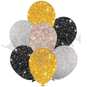 Balloon - Black, Silver, & Gold Bundle