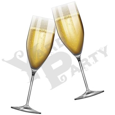 Alcohol Theme - Champagne Glasses