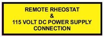 Lincoln Electric Remote Rheostat Decal