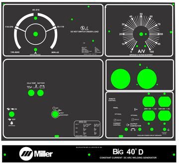 Miller Control Plate for BIG 40D, 2-Pcs