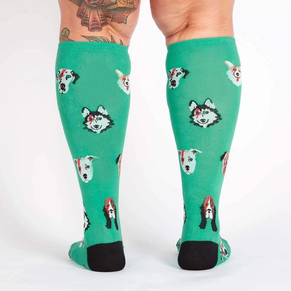 SALE NEW SOCK IT TO ME Green "COSTUME PARTY" Women Knee High Socks 