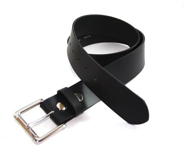 BI216 BLACK - 100% HORSE HIDE FULL-GRAIN LEATHER BELT | Black Iron Canada