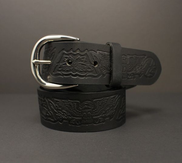 Black Custom Leather Belt