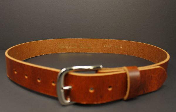 BI410 TAN - 100% HORSE HIDE FULL-GRAIN LEATHER BELT | Black Iron Canada