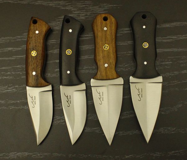 BI332-1 SET OF FOUR 440C STEEL CUSTOM HANDMADE HUNTING SKINNING KNIVES ...