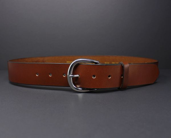 BI273 PLAIN BROWN - 100% HORSE HIDE FULL-GRAIN LEATHER BELT | Black ...