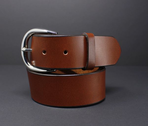 BI273 PLAIN BROWN - 100% HORSE HIDE FULL-GRAIN LEATHER BELT | Black ...