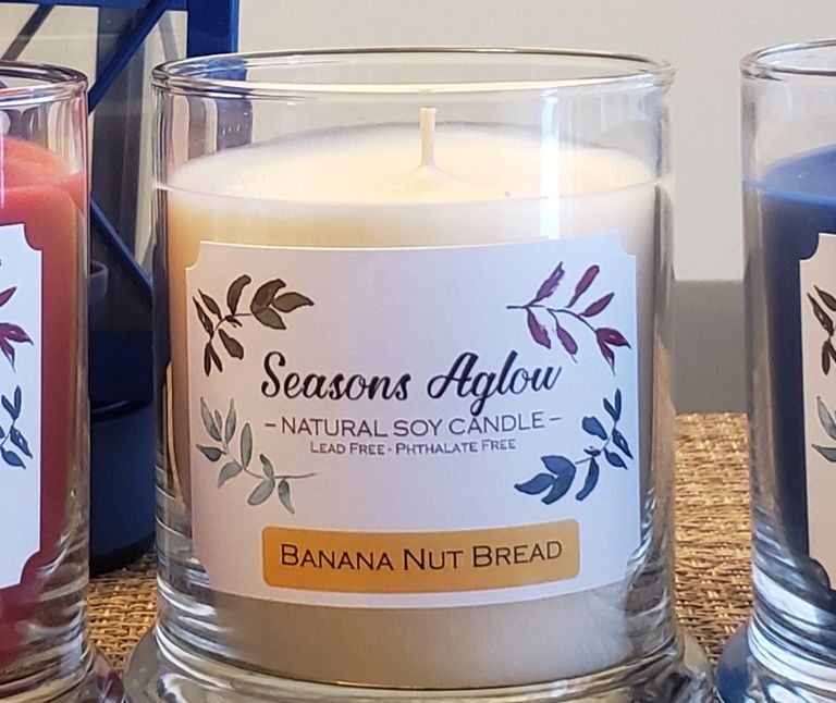 Seasons Aglow Candles and Homemade Gifts Soy Candles, Lip Balm