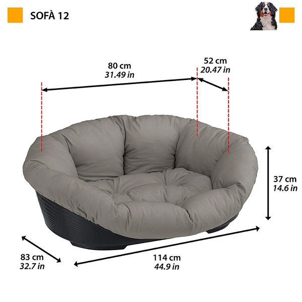 SOFA 12 - Plastic bed with cotton cushion