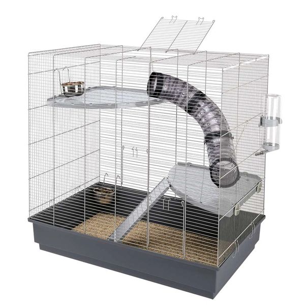 Cage à rats Keddoc Maison pour animaux Dessus Penthouse 93,5x63x76 cm  Anthracite