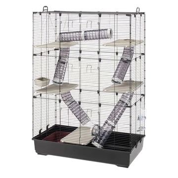 Cage à rats Keddoc Maison pour animaux Dessus Penthouse 93,5x63x76 cm  Anthracite