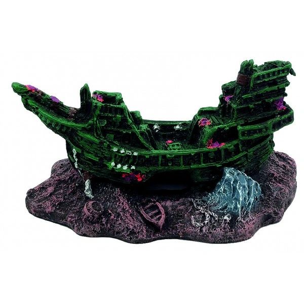 Aquarium decoration - boat 15-17cm (195.64)