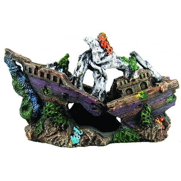 Aquarium decoration - boat 27.5 cm (195.73)