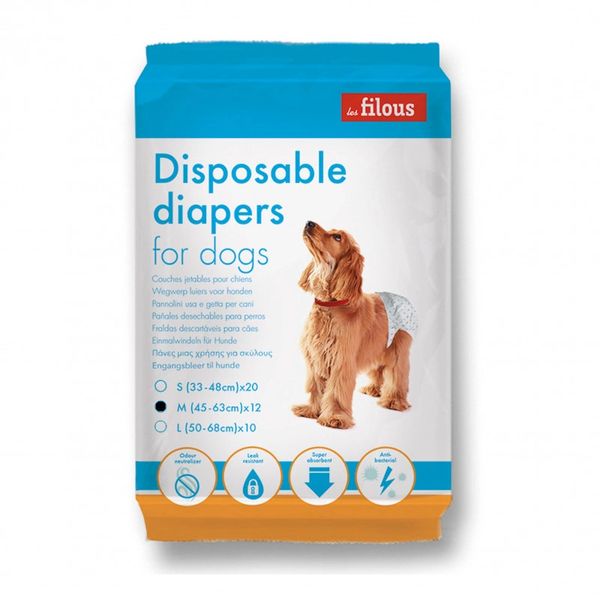 PET DIAPER DELUXE M SIZE X 12 PCS (145-003)