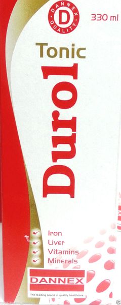 DUROL TONIC (Iron/Liver/Vitamin) -Appetite Stimulant, 330 ml