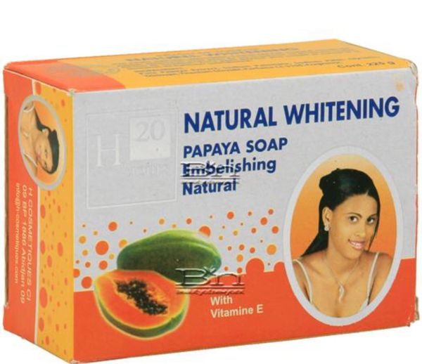 H20 Natural Whitening Papaya Soap 225g