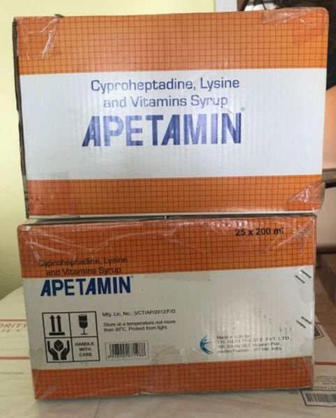 Case of Apetamin Vitamin Syrup 200ml (25 bottles) Wholesale price