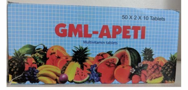GML-Apeti (500 tablets) 25 boxes. Half of whole box
