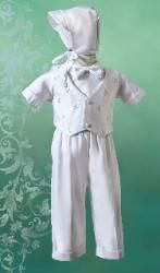 Boy's Suit - Christening / Baptism -White - Size 3-6mo