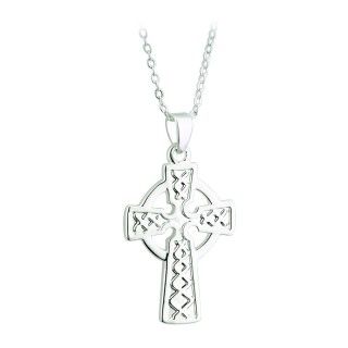 Necklace - Celtic Cross - Silver Plated - Solvar S45231