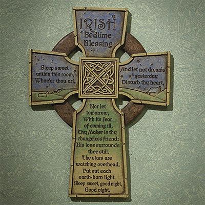 Wall Decor - Irish Bedtime Blessing Cross