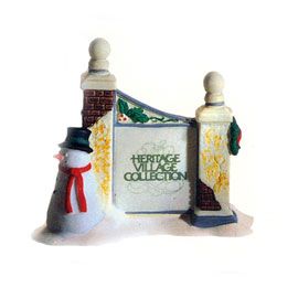 Department 56 - Village Sign with Snowman - # 55727