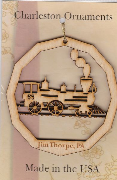 Christmas - Ornament - Jim Thorpe - Wood - Steam Train