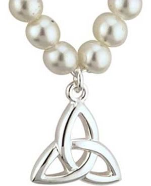Necklace - Trinity with Synthetic Pearls - Child Size - Silver Plated - Solvar S45073