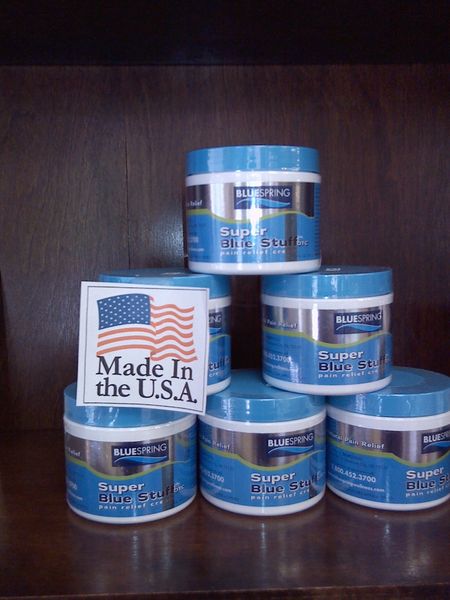 Super Blue Stuff Pain Relieving Cream Made in USA