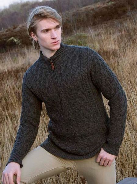 Sweater - Half Zip - Charcoal - X4295