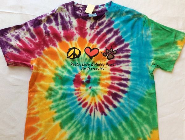 T Shirt - Peace, Love & Muddy Paws